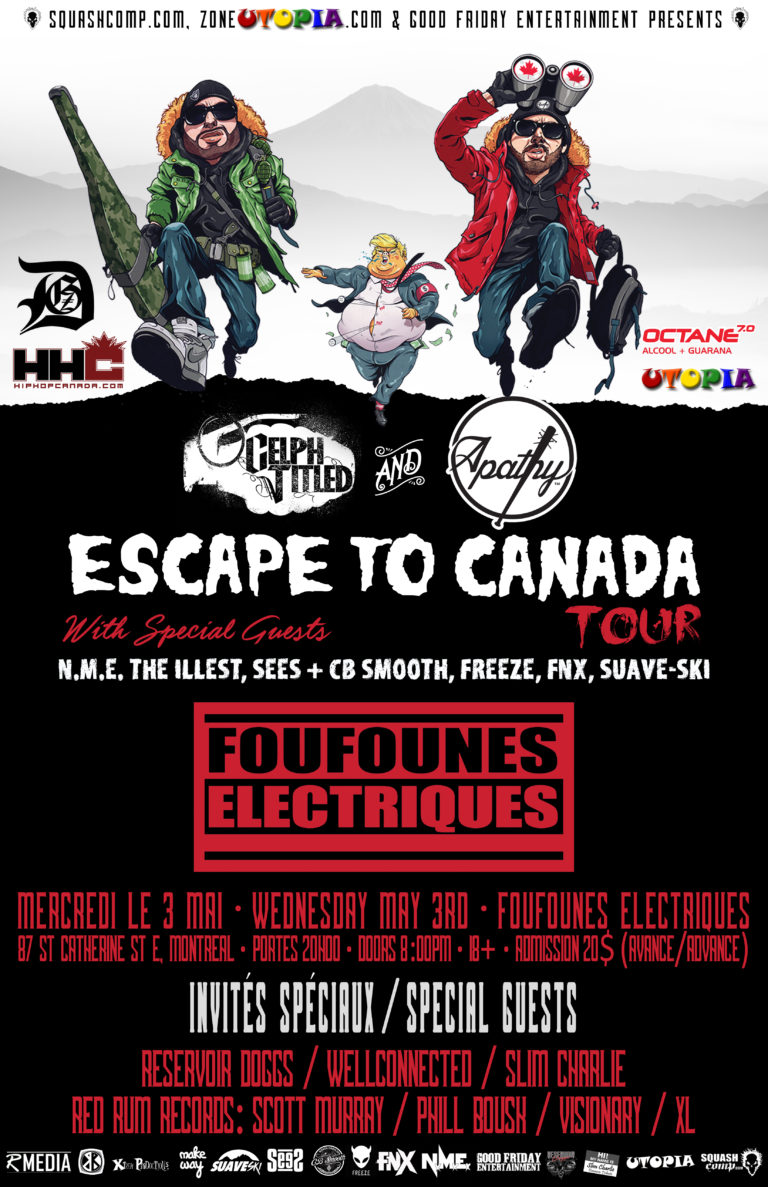 DEMIGODZ LIVE MONTREAL – APATHY & CELPH TITLED – ESCAPE TO CANADA TOUR Show