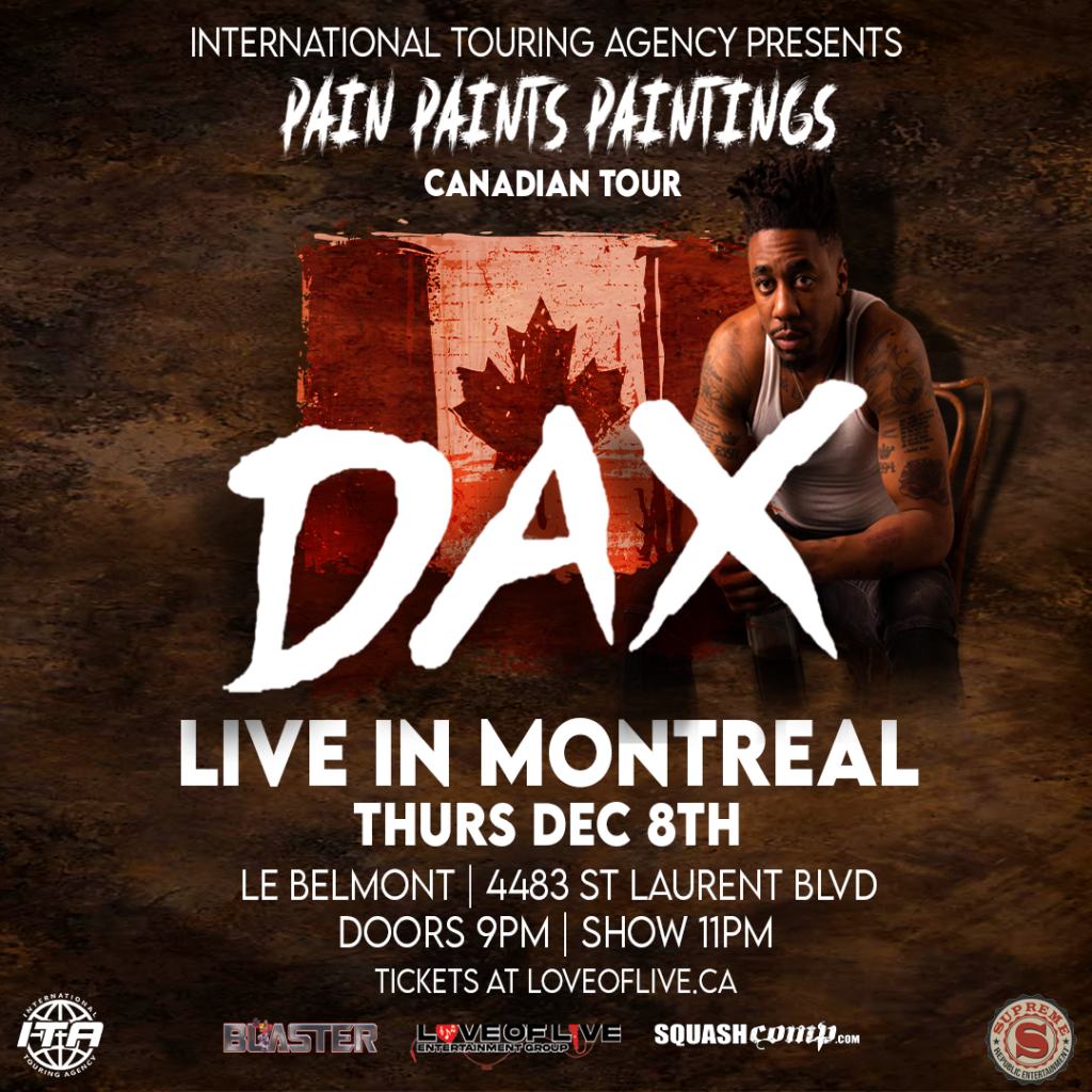 Dax - Live à Montréal Avec Phil Bousk, Ridin et Triple-R - SquashComp.com